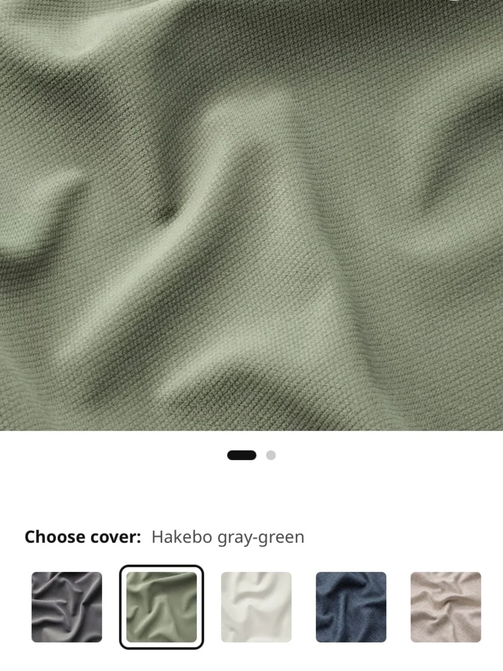 Ikea UPPLAND 3-seat Green Sofa Cover